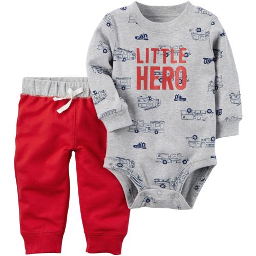  Carter%27s Carters Baby Boys 2 Piece Little Hero Bodysuit Pants Set