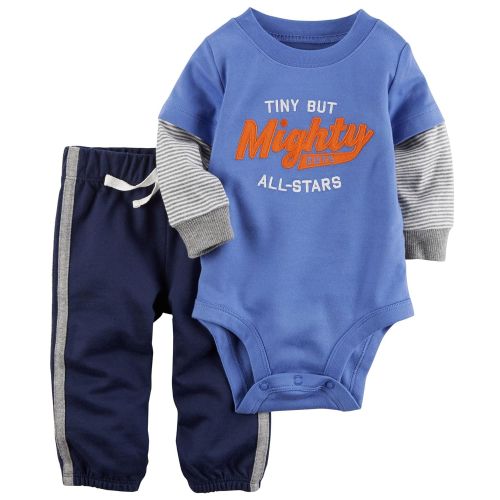  Carter%27s Carters Baby Boys 2 Piece Tiny But Mighty Bodysuit and Pants Set