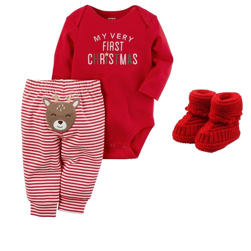  Carter%27s Carters Baby My First Christmas Set With Booties