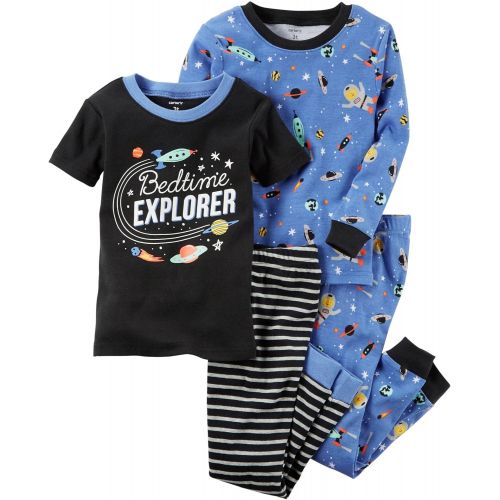  Carter%27s Carters Boys 12M-7 4 Piece Space Print Pajama Set