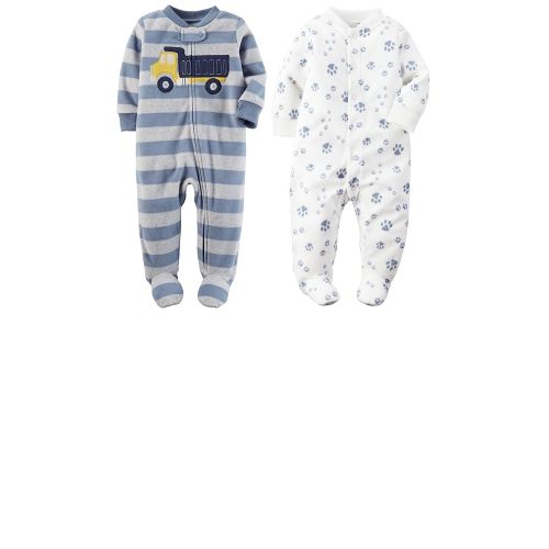  Carter%27s Carters Baby Boys 2 Pack Soft Fleece Footie Pajamas