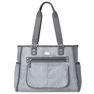 Carters Essence Diaper Bag Tote with Changing Pad, Grey Rainfall