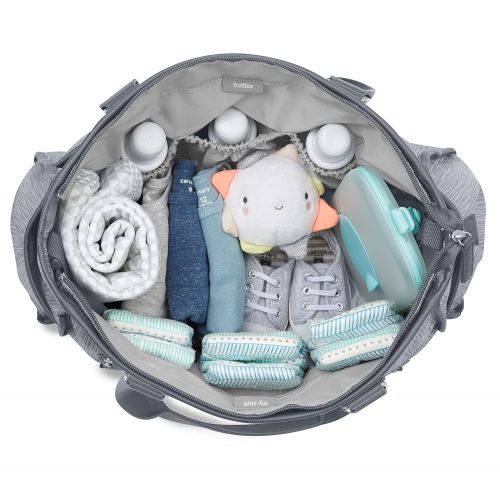  Carters Essence Diaper Bag Tote with Changing Pad, Grey Rainfall