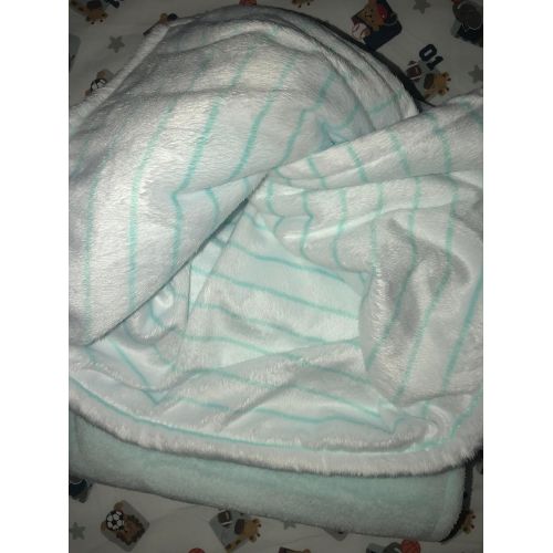  Carters Plush Aqua Monkey baby blanket