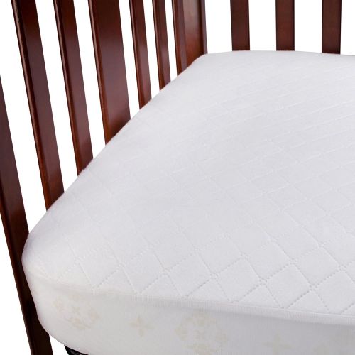  [아마존베스트]Carters Waterproof Fitted Quilted Crib and Toddler Protective Mattress Pad Cover, White