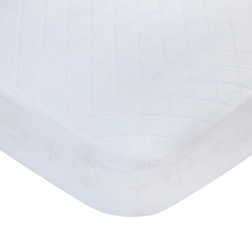  [아마존베스트]Carters Waterproof Fitted Quilted Crib and Toddler Protective Mattress Pad Cover, White