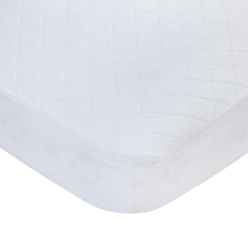  Carters Waterproof Fitted Quilted Crib and Toddler Protective Mattress Pad Cover, White