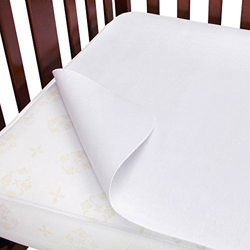  Carters Flannel Protector Pad, Solid White, One Size