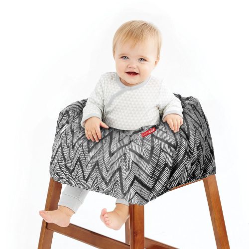 스킵 Skip Hop Shopping Cart and Baby High Chair Cover, Take Cover, Zig Zag Zebra