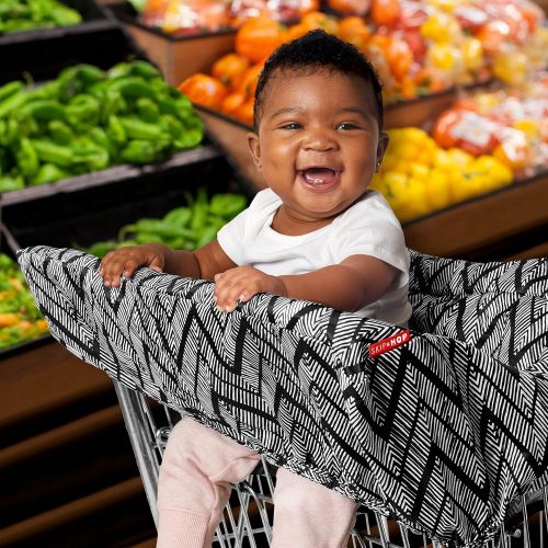 스킵 Skip Hop Shopping Cart and Baby High Chair Cover, Take Cover, Zig Zag Zebra