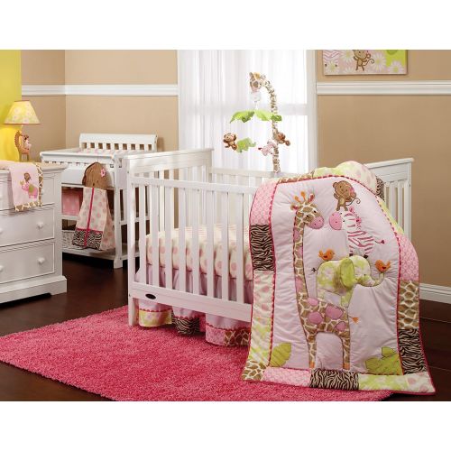  Carters Woodland Meadow ForestDeerOwl 3 Piece Nursery Crib Bedding Set, PeachAquaWhite