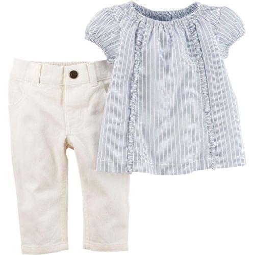  Carter%27s Carters Baby Girl Collection 2pc Ticking Stripe