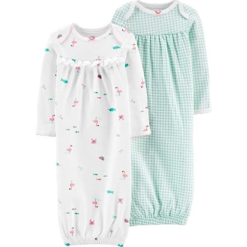  Carter%27s Carters Baby Girls 2-Pack Babysoft Sleeper Gowns