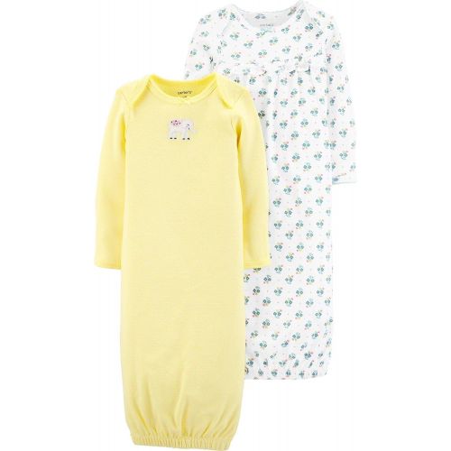  Carter%27s Carters Baby Girls 2-Pack Babysoft Sleeper Gowns