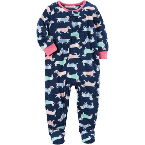  Carter%27s Carters Girls Toddler 1 Piece Fleece Sleepwear