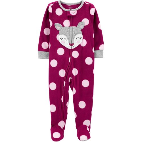  Carter%27s Carters Girls Toddler 1 Piece Fleece Sleepwear