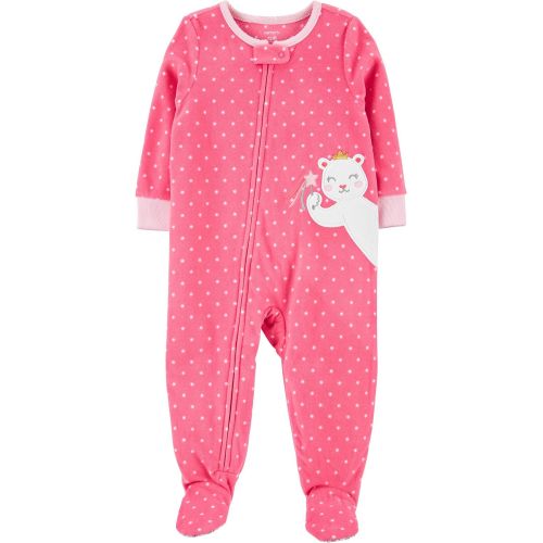  Carter%27s Carters Girls Toddler 1 Piece Fleece Sleepwear