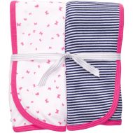 Carters 2-Pack Swaddle - Navy/Pink- One Size