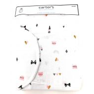 Carters Baby Basics Carters 2 Pack Cotton Swaddle Blankets (Pink/White Cats, Hearts, Ice-Creams) Small 0-3 m