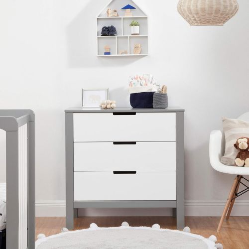  Carters by DaVinci Colby 3-Drawer Dresser, Grey and White