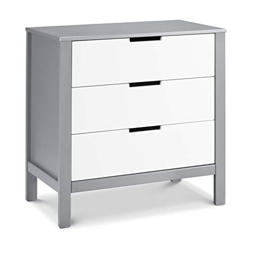  Carters by DaVinci Colby 3-Drawer Dresser, Grey and White