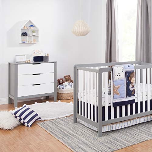  Carters by DaVinci Colby 3-Drawer Dresser, Grey and White