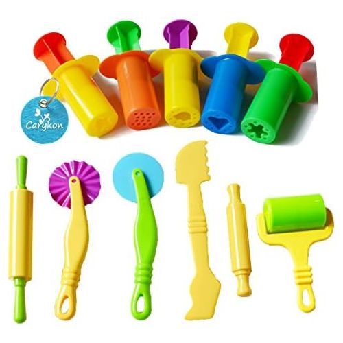  [아마존베스트]Carykon Set of 11 PCS Smart Dough Tools Kit with Models and Molds, Dough Extruders