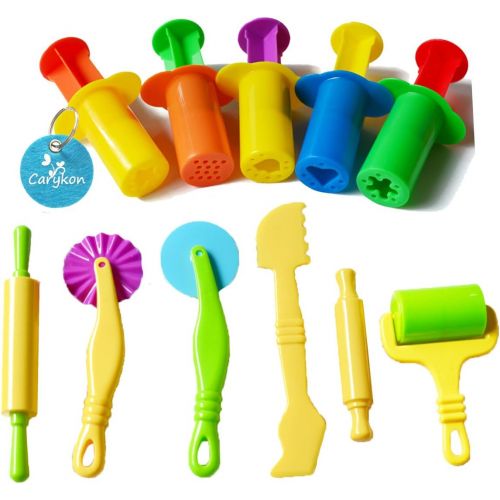  [아마존베스트]Carykon Set of 11 PCS Smart Dough Tools Kit with Models and Molds, Dough Extruders