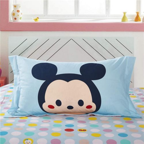  Casa 100% Cotton Kids Bedding Set Girls Tsum Tsum Duvet Cover and Pillow Cases and Fitted Sheet,Girls,4 Pieces,Full