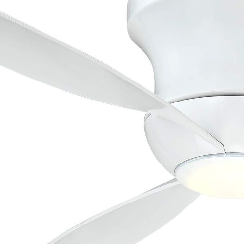  Casa Vieja 52 Reflection White Hugger Dimmable LED Ceiling Fan