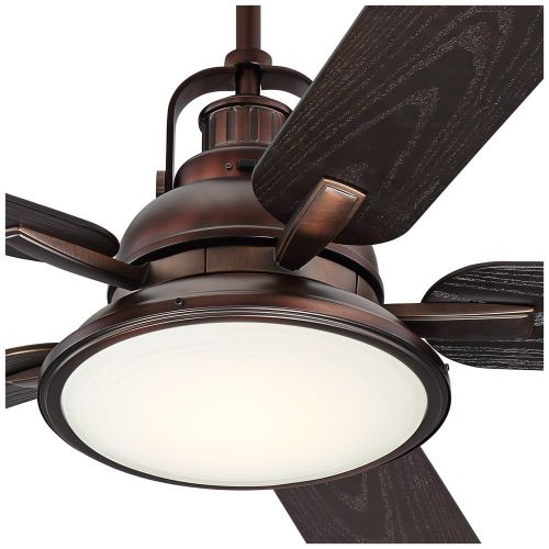  Casa Vieja 60 Wind and Sea Oil Brushed Bronze Wet LED Ceiling Fan