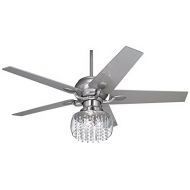 Casa Vieja 52 Casa Optima Brushed Steel and Crystal Ceiling Fan