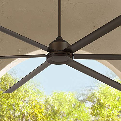  Casa Vieja 96 Casa Bravo Modern Contemporary Industrial Large Indoor Outdoor Ceiling Fan with Remote Control Oil Rubbed Bronze Damp Rated for Patio Exterior Roof House Porch Gazebo Garage Bar