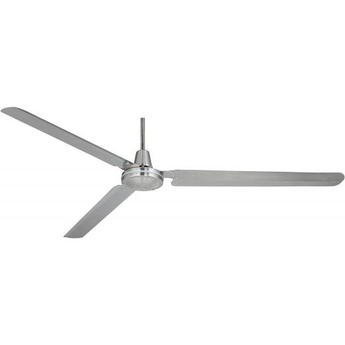  Casa Vieja 72 Casa Velocity Modern Contemporary Industrial Farmhouse Indoor Outdoor Ceiling Fan Brushed Nickel Wall Control Damp Rated for Patio Exterior House Porch Gazebo Garage Barn Roof -