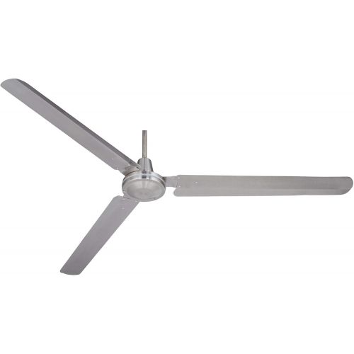  Casa Vieja 72 Casa Velocity Modern Contemporary Industrial Farmhouse Indoor Outdoor Ceiling Fan Brushed Nickel Wall Control Damp Rated for Patio Exterior House Porch Gazebo Garage Barn Roof -