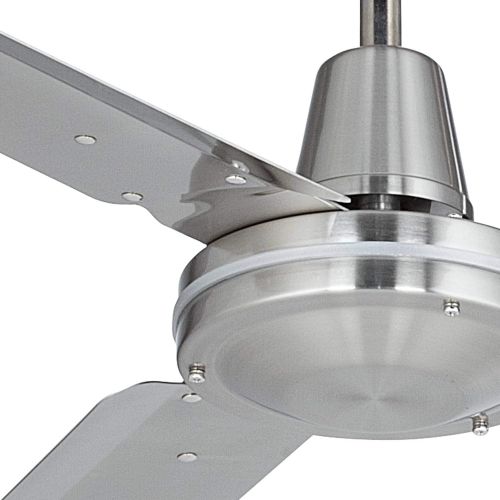  Casa Vieja 72 Casa Velocity Modern Contemporary Industrial Farmhouse Indoor Outdoor Ceiling Fan Brushed Nickel Wall Control Damp Rated for Patio Exterior House Porch Gazebo Garage Barn Roof -