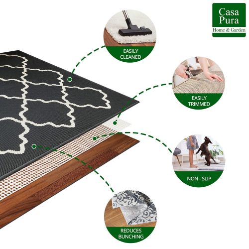  Casa pura casa pura Non Slip Rug Pad 2x4  Premium Rug Gripper for Hardwood Floors and Carpet | Many Sizes to Choose from | Super Easy to Customize Size