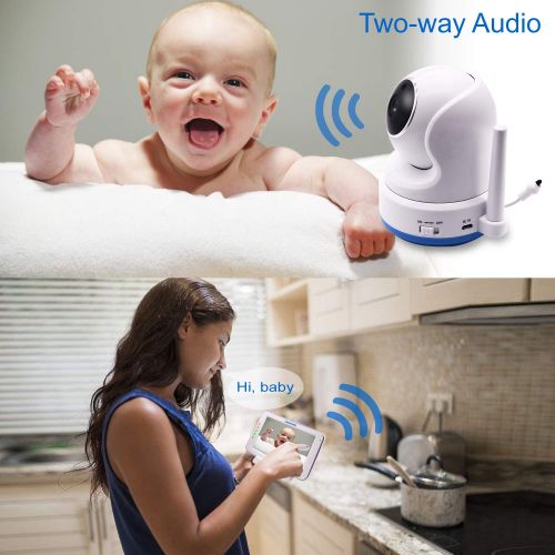  CasaCam BC200 Digital Wireless HD Pan & Tilt Baby Camera, Add-on Camera for CasaCam BM200, Two-Way Audio, Night Vision, Temperature Monitoring, Night Light and Lullabies