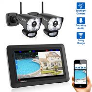 CasaCam VS1002 Wireless Security Camera System with HD Spotlight Cameras and 7 Touchscreen Monitor (2-cam kit)