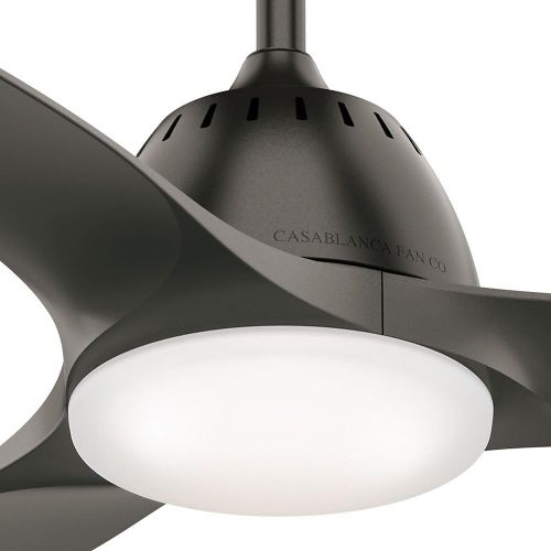  Casablanca 59287 Wisp Room 44 Ceiling Fan with Light with Handheld Remote, Small, Noble Bronze