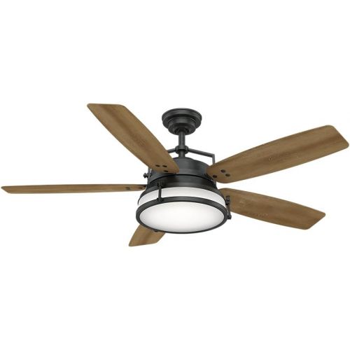  Casablanca 59359 Caneel Bay 56 Ceiling Fan with Light with Wall Control, Large, Aged Steel