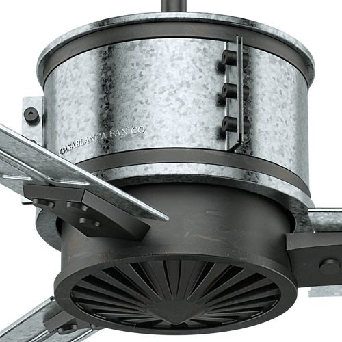  Casablanca 59193 Duluth Indoor Ceiling Fan with Wall Control, Large, Galvanized Steel With Aged Steel Accents