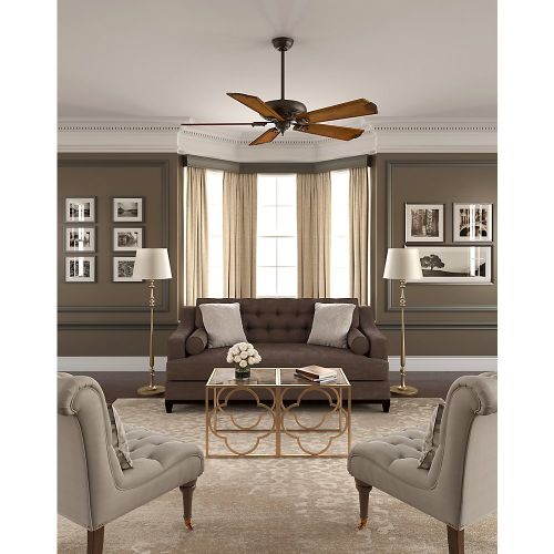  Casablanca 55035 Fellini 60-Inch Ceiling Fan with Five Walnut Blades and Wall Control, Brushed Cocoa