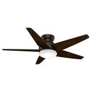 Casablanca 59023 Isotope 52-Inch 5-Blade Single Light Ceiling Fan, Brushed Cocoa with Espresso Blades and Cased White Glass Bowl Light