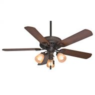 Casablanca 54006 Ainsworth Gallery 54-Inch 5-Blade 3-Light Ceiling Fan, Onyx Bengal with Distressed WalnutDark Walnut Blades and Toffee Glass Light Globes