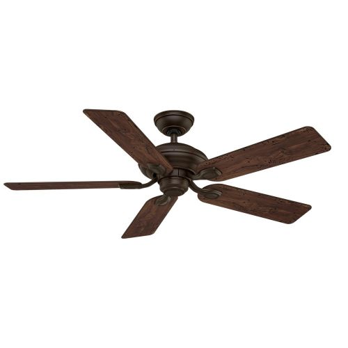  Casablanca 54039 Utopian Gallery 52-Inch 5-Blade Single Light ETL Rated Ceiling Fan, Brushed Cocoa with Antique Halifax Blades and Tea Stain Glass Bowl Light