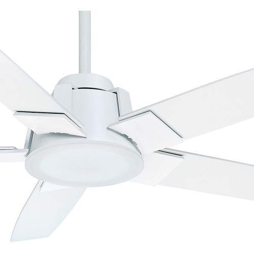  Casablanca Fan 56 inch Snow White Finish Ceiling Fan with Painted Cased White Glass Light Kit