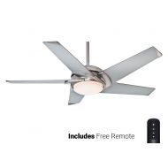 Casablanca Ceiling Fan 59091, Stealth Snow White 54 with Light (Remote Included)