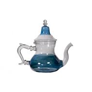 Casablanca Market Moroccan Glass Teapot, Blue