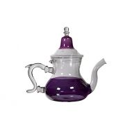 Casablanca Market Moroccan Glass Teapot, Purple